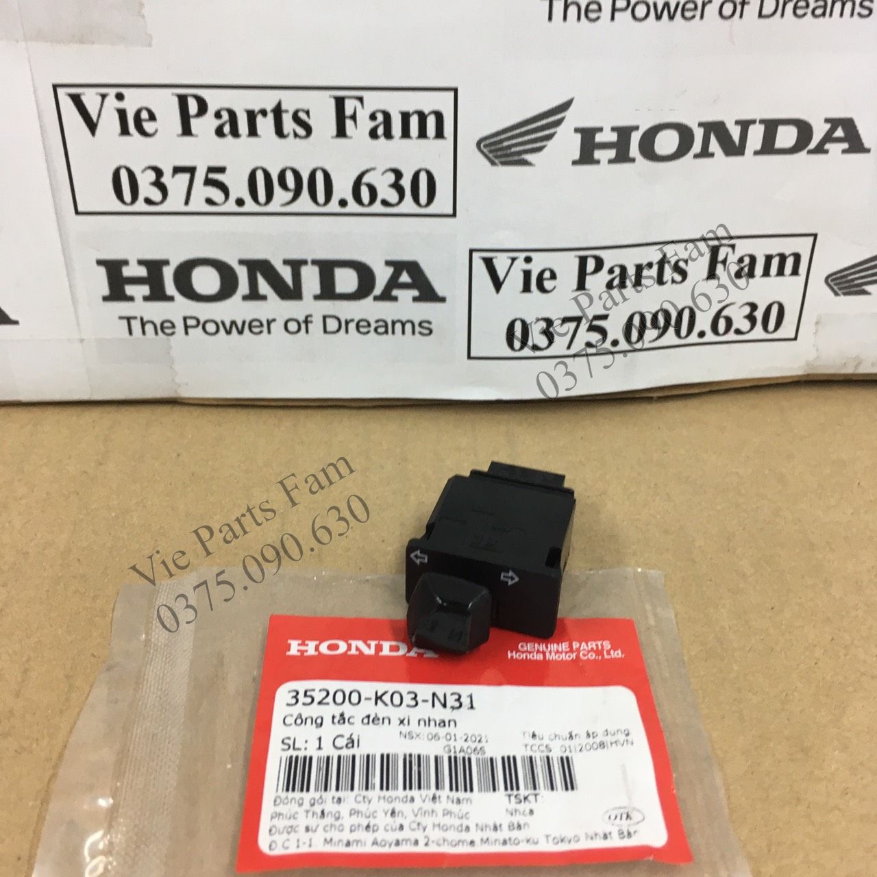 Nút công tắc xi nhan wave rsx fi , wave a110, wave blade 110, hàng din honda mới 100%