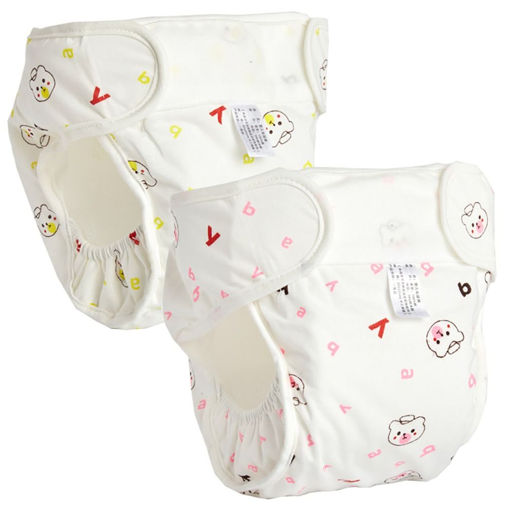 100%-original】 0-12Months Adjustable Reusable Diaper Pants Baby