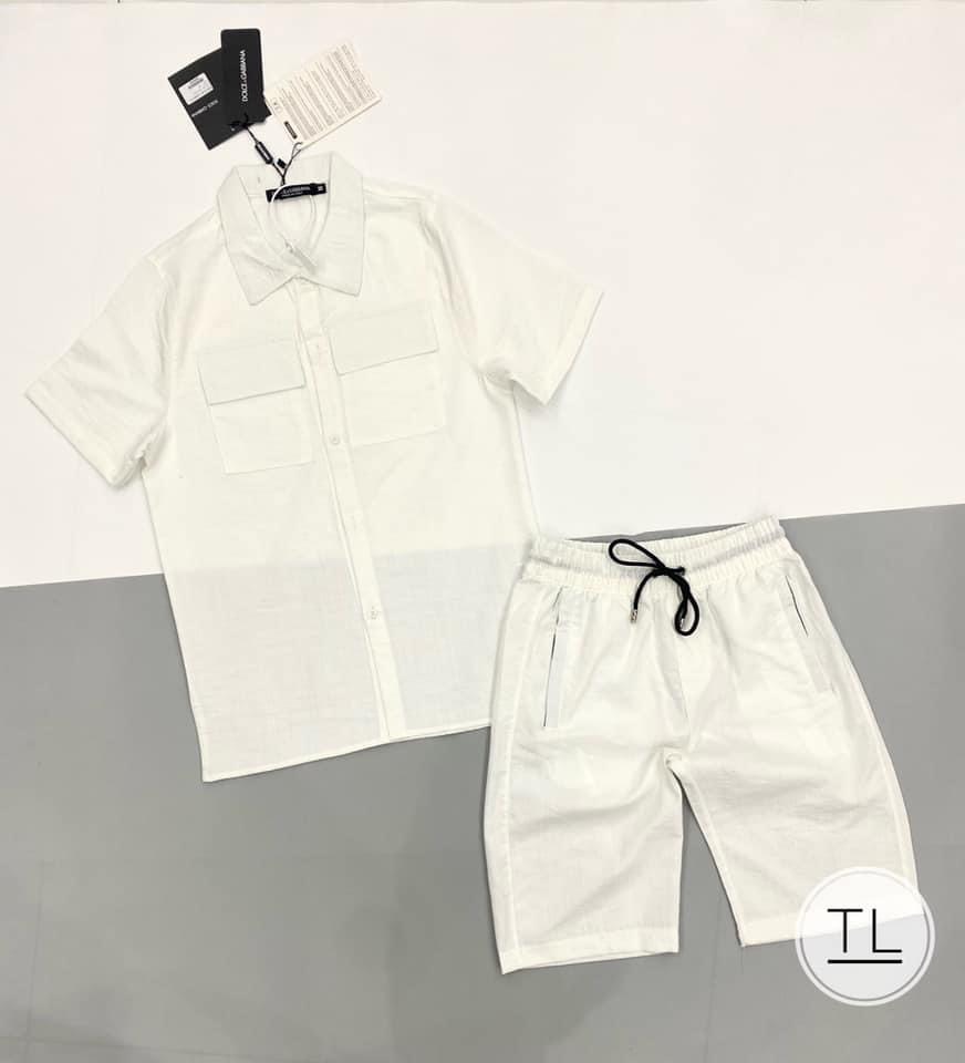 set bộ  đũi cổ sơ mi nam cao cấp