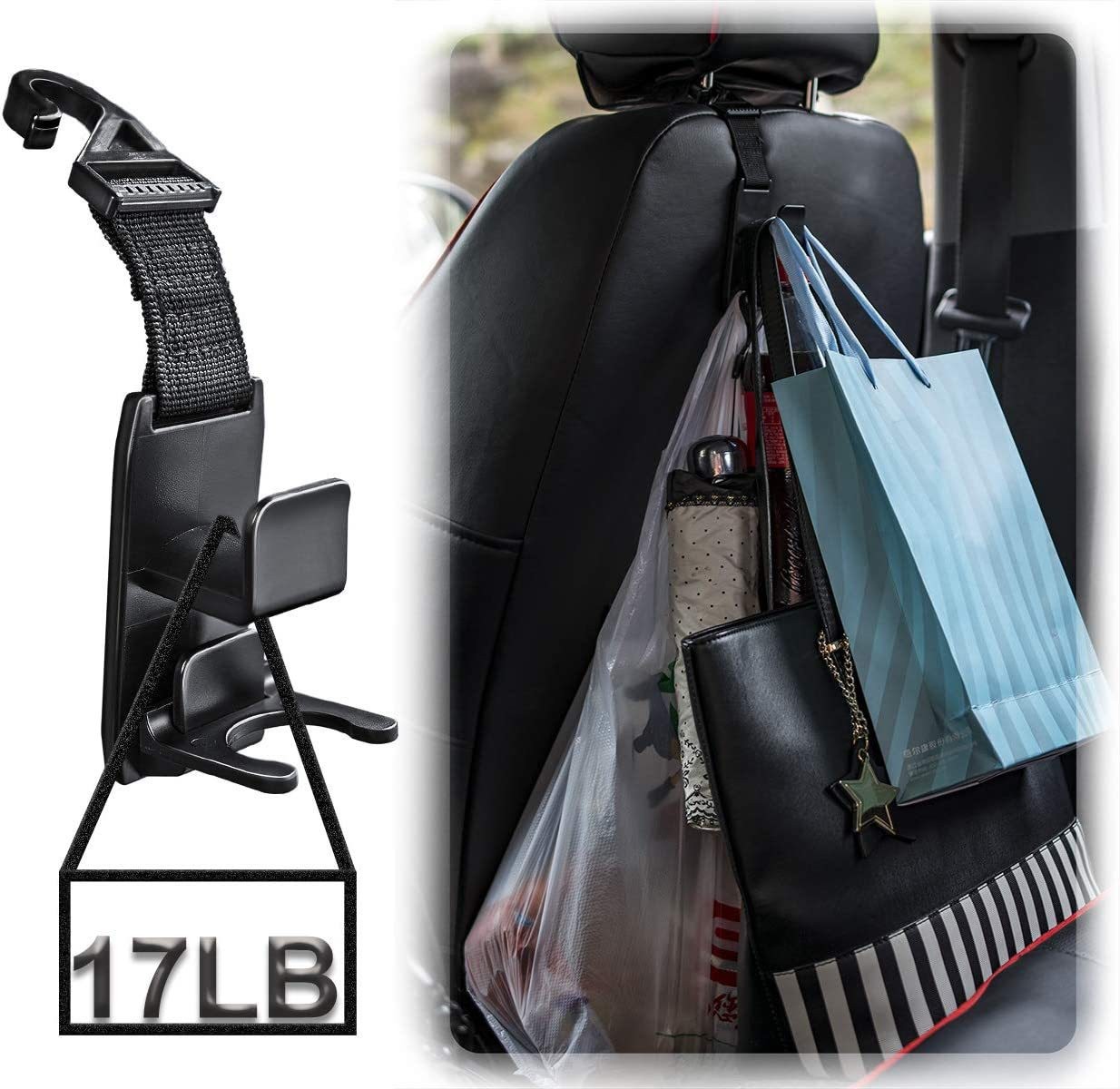 Racingcar 1PC Universal Car Seat Back Hook Creative Multifunctional Car Hook Creative Multifunctional Automotive Interior