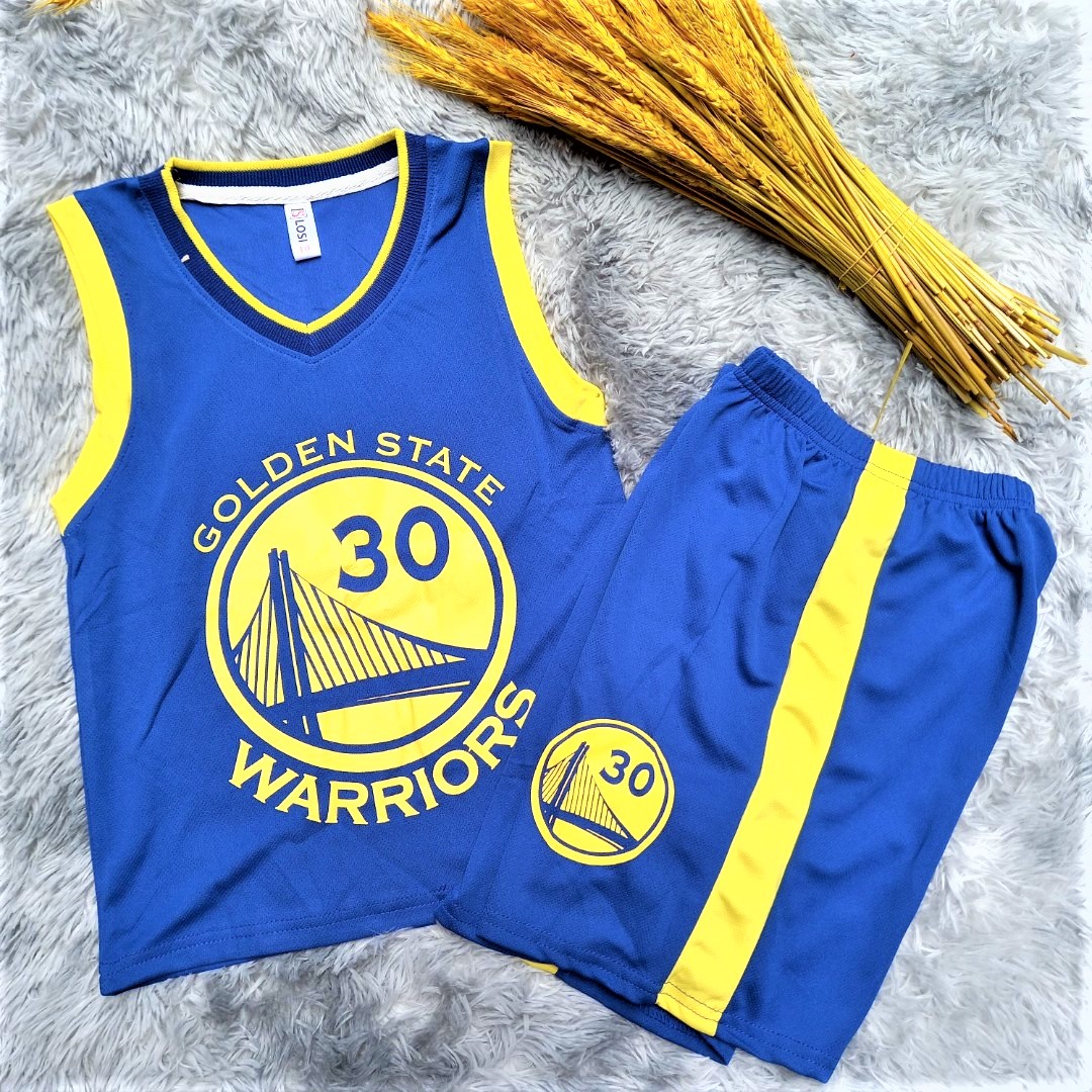 Bộ quần áo bóng rổ trẻ em thun mè thoáng mát  - bộ đồ thể thao bé trai xuất khẩu - LOSI GOLDEN 2022