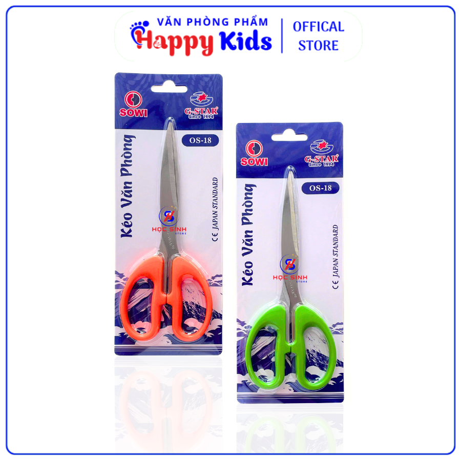 Kéo Văn Phòng Gstar Os 16/18/20 3 Size ( Giao Màu Ngẫu Nhiên ) - K Pen