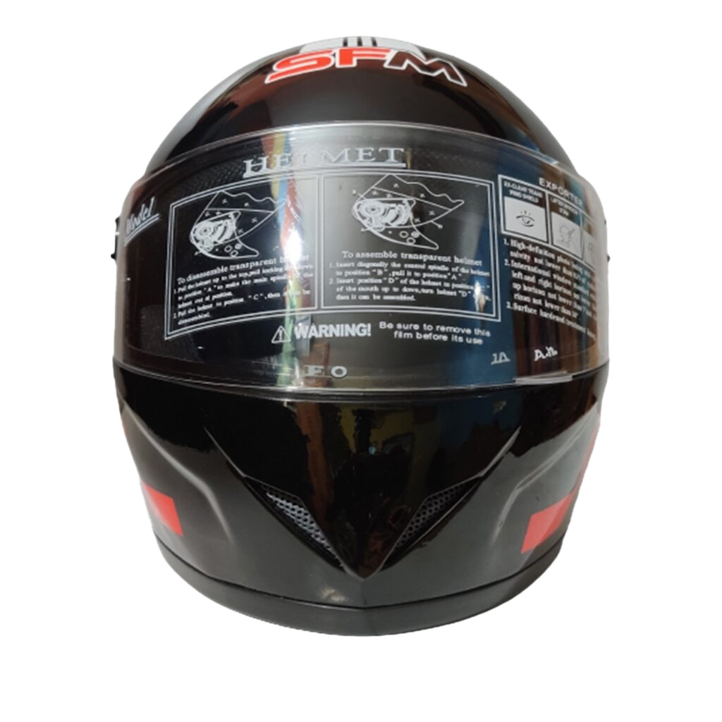Protect Your Head with a Full Face Bike Helmet SFM High Speed in Black and White Graphics - Easy To use and Clean, A Unique Choice For Bikers.