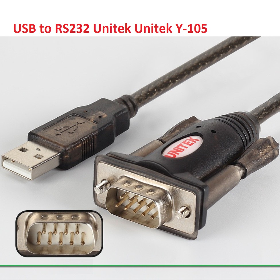 Cáp chuyển đổi USB sang RS232 – Unitek Y-105 Chính hãng