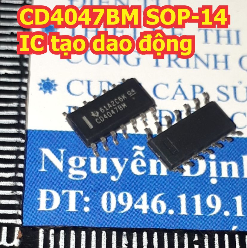 5 con cd4047bm cd4047 4047 sop-14 chân dán ic tạo dao động kde1253