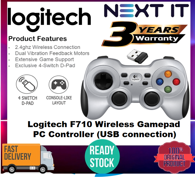 [READY STOCK] Logitech F710 Wireless Gamepad PC Controller | Lazada