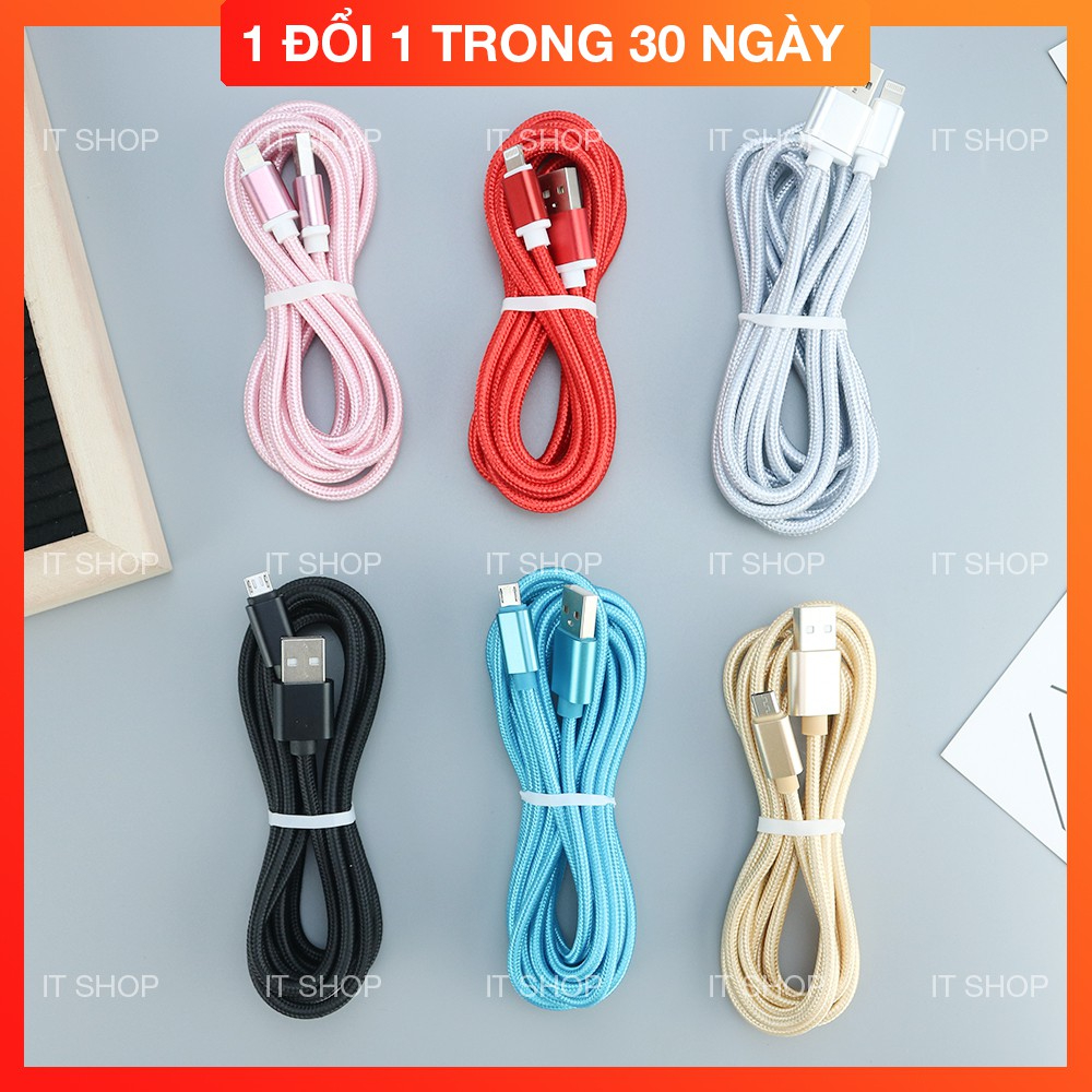 Cáp sạc dây bọc dù đầu Micro USB, Lightning TooYoo TY0212
