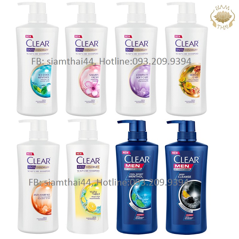 (Mẫu Mới 2019) Dầu Gội Clear & Clear Thái Lan 480ml