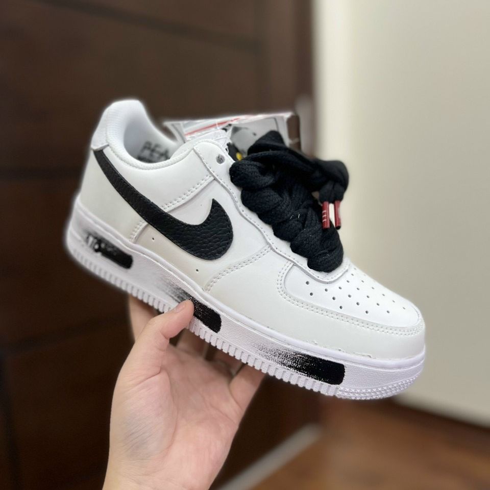 Giày Sneaker Thể Thao AF1 Màu Trắng Hoa Cúc