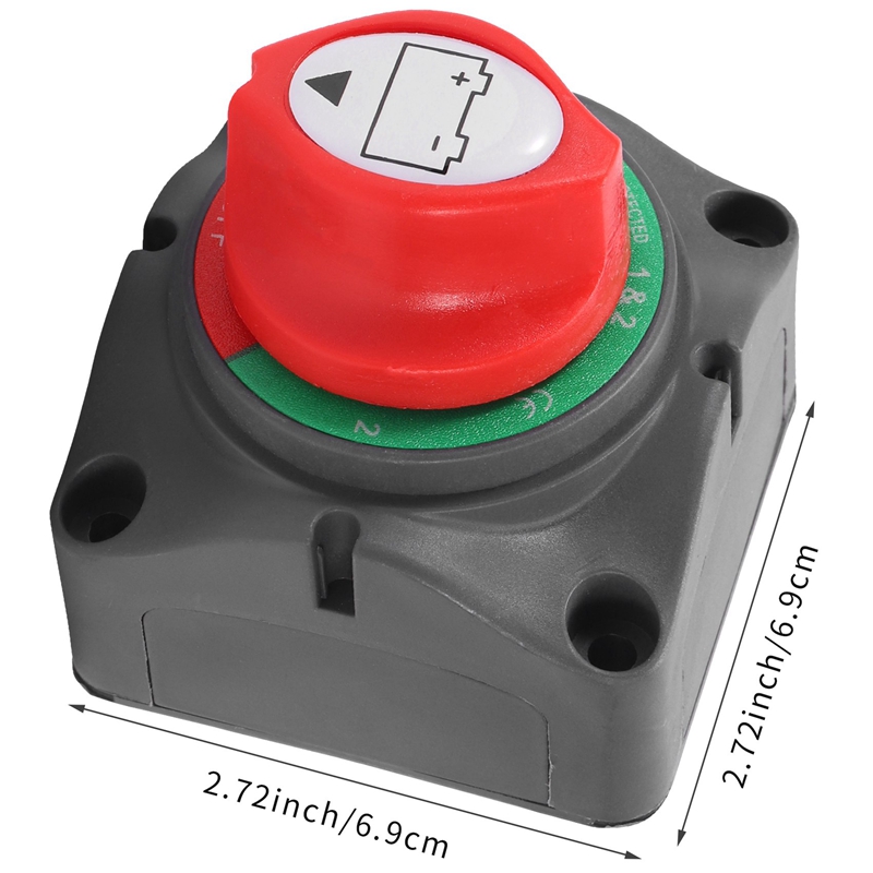 3 Position Disconnect Isolator Master Switch, 12-60V Battery Power Cut Off Kill Switch, Fit for Car/Vehicle/RV/Boat/Marine, 200/1250 Amps Waterproof