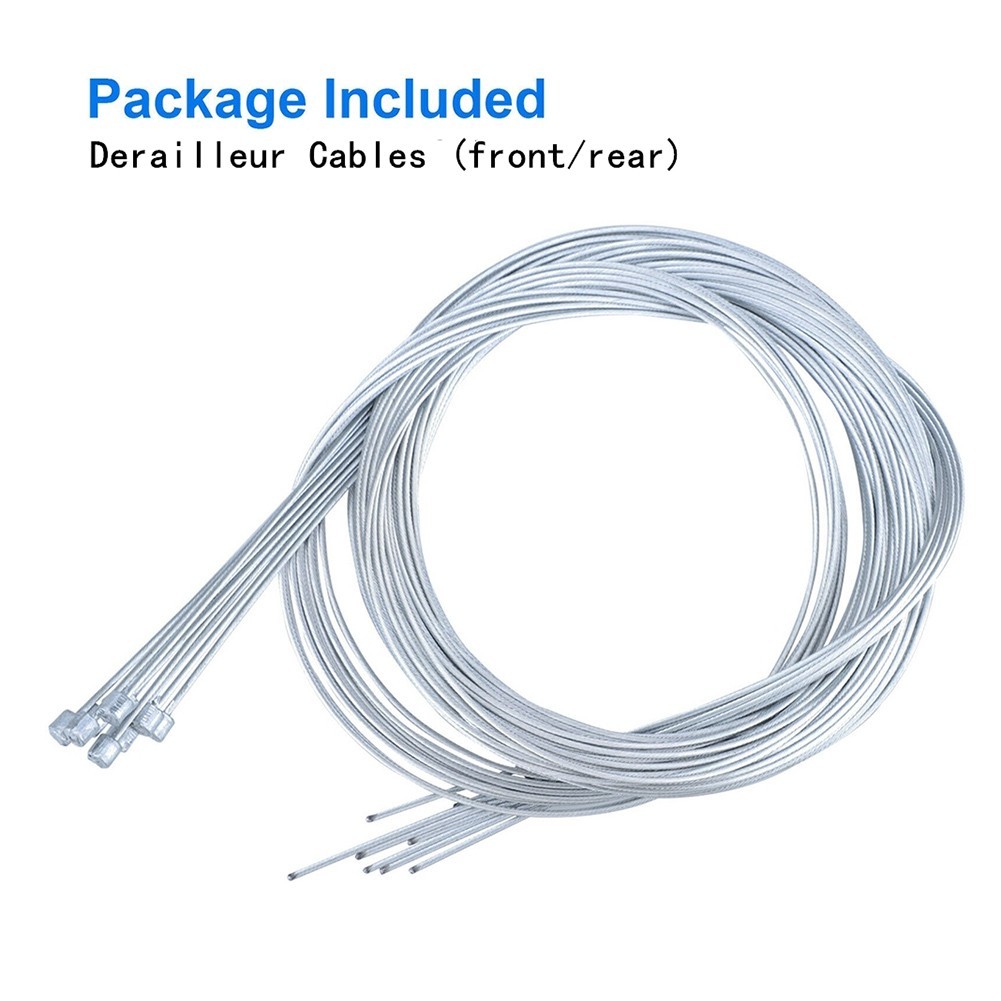 Silver Derailleur Cables 5pcs Inner Cable Wire Kit Stainless Steel Bicycle Shift
