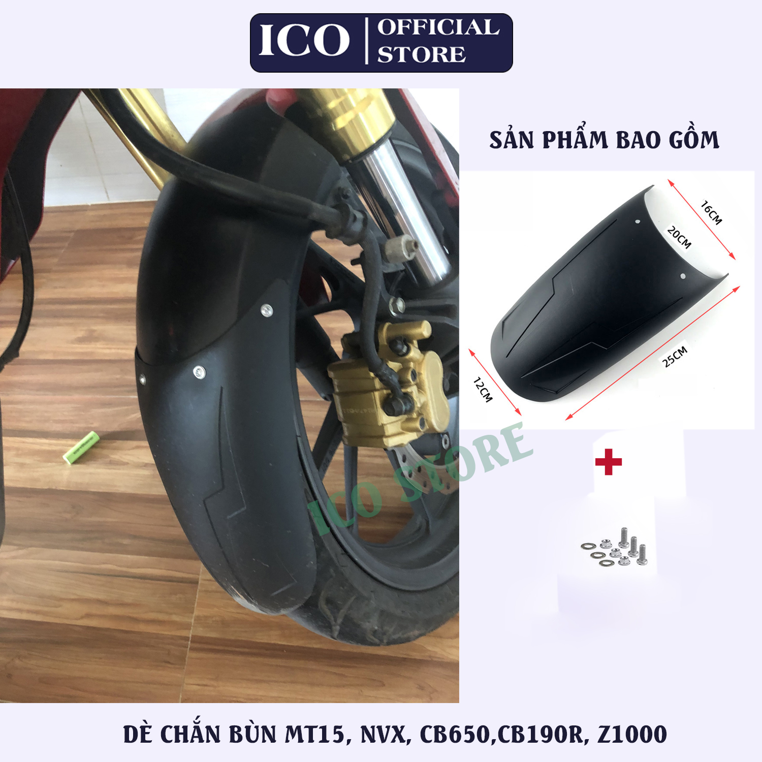 [HCM]Dè chắn bùn trước CB190R