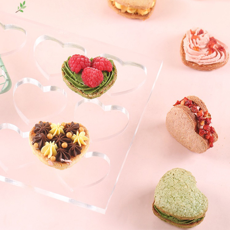 【Coral】💖【HOT SALE】🎈🎈 1Pcs Clear Polycarbonate Dacquoise Cake Mold Oval Round Shaped Dakovaz Macaron Mould Cake Decorating Tool Bakeware