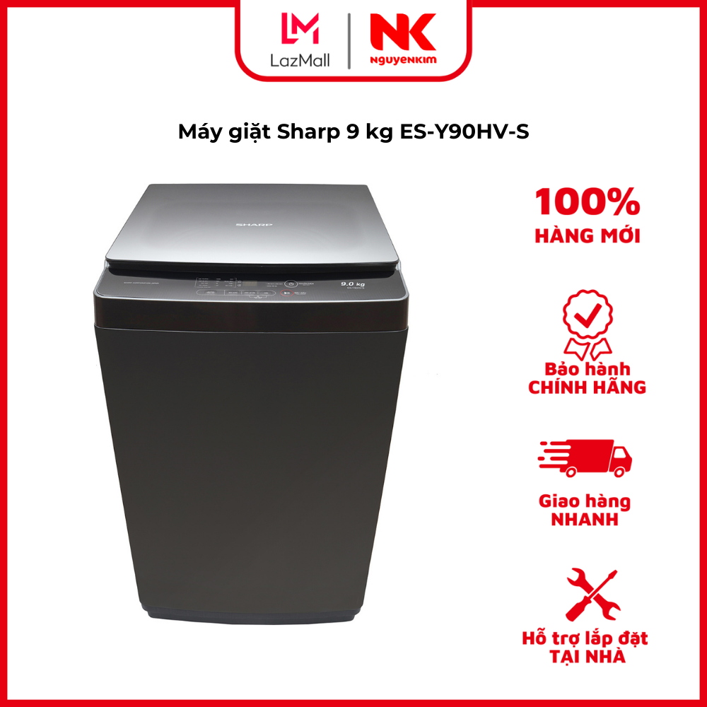 Máy giặt Sharp 9 kg ES-Y90HV-S