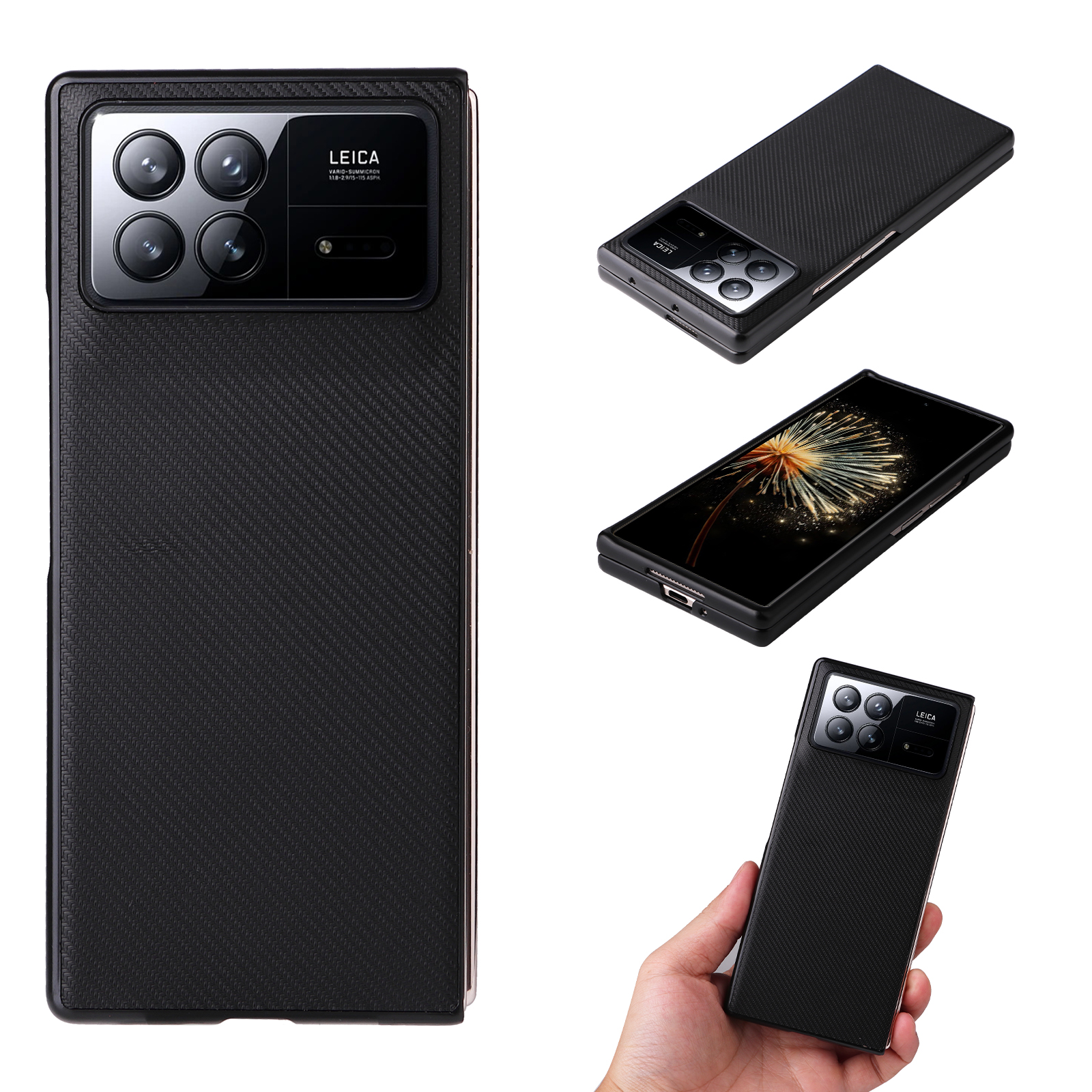 Carbon Fibre Leather Case for Xiaomi Mix Fold 3 Case Cover Shockproof Protective Case Ultra Slim thin Case for Mix Fold3 Cover