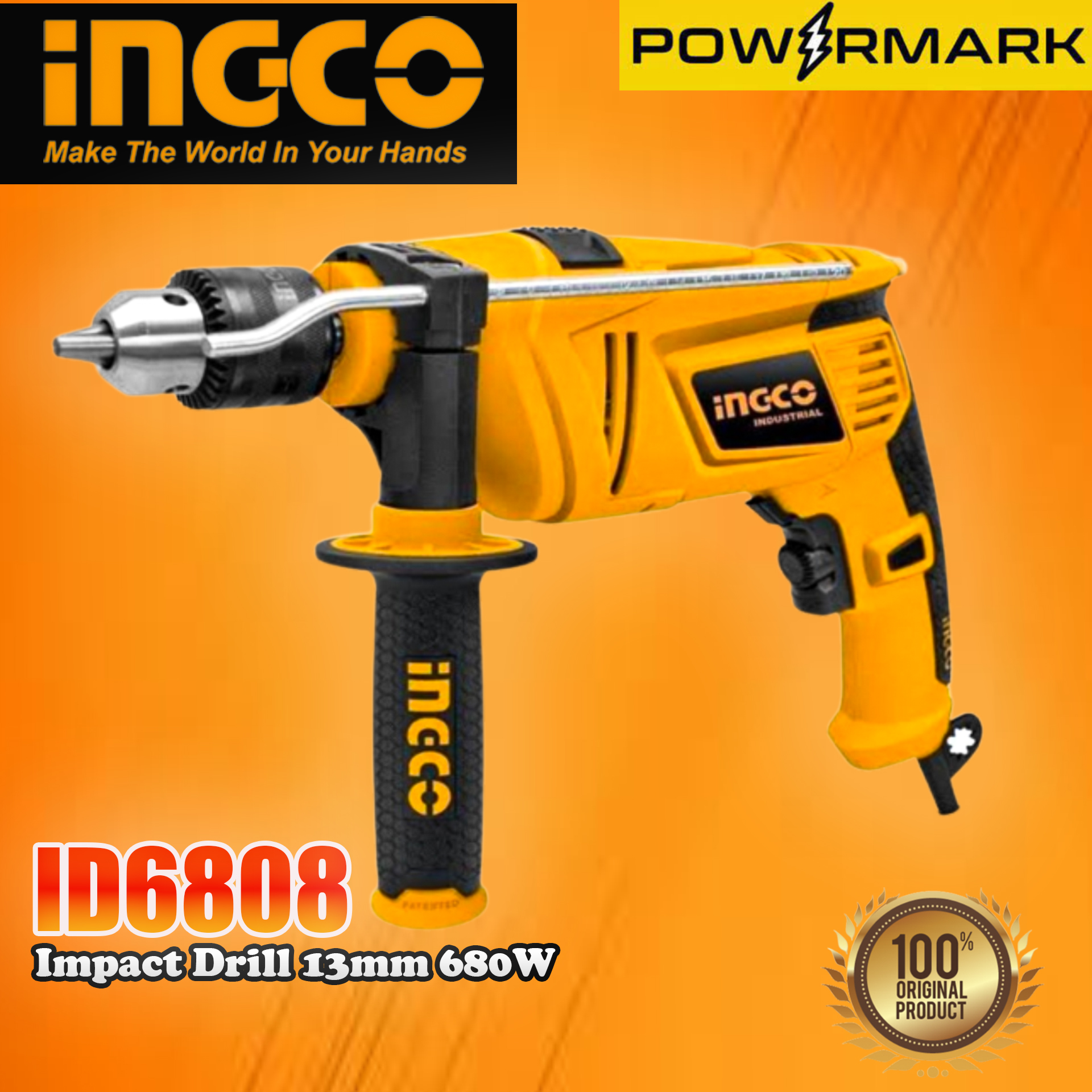 INGCO ID6808 Impact Drill 13mm 680W [POWERMARK | IPT] | Lazada PH