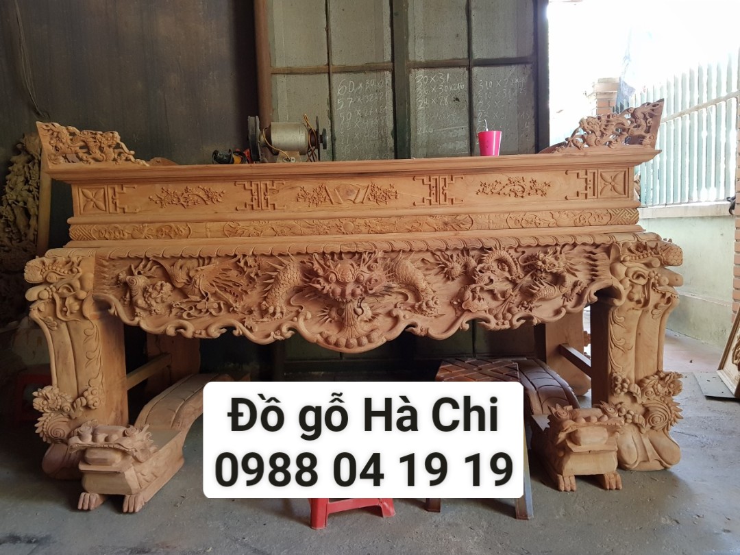 Sập thờ gỗ Hương đá nam phi