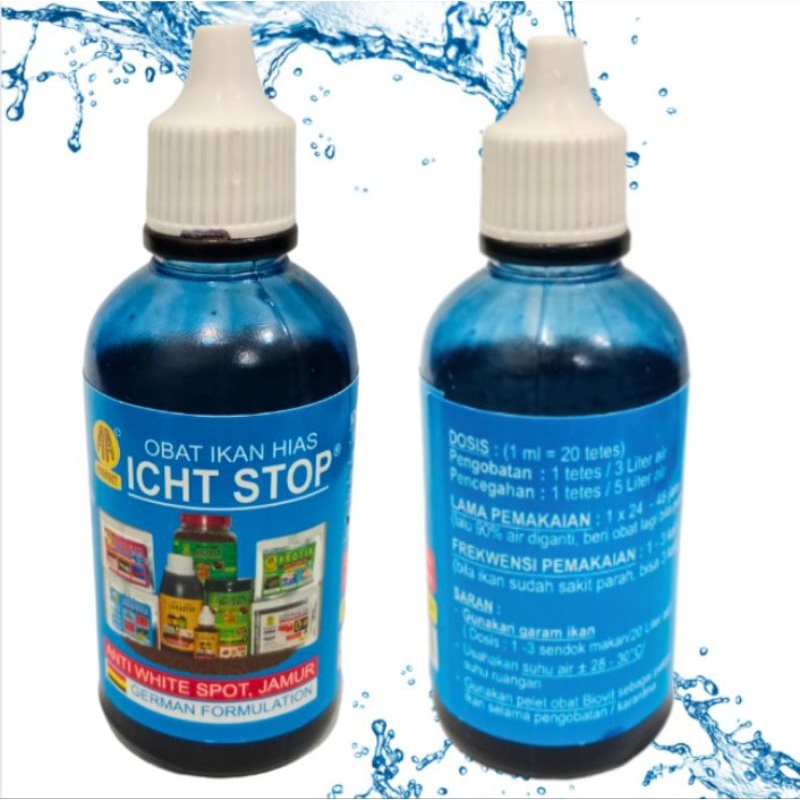 Obat ikan anti jamur bakteri luka AKARI AA ICH STOP 75ML