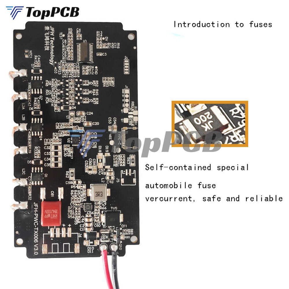 12V 24V 20W Type-C Qi Wireless Charger Module fast charging Transmitter Anti-reverse Short circuit protection board Car 3 Coils