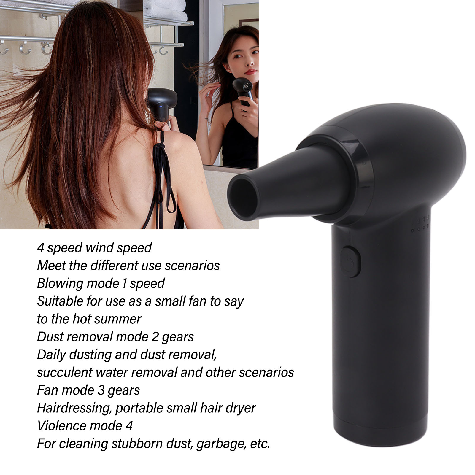 Portable Electric Air Duster Electric Air Duster 130000RPM for Traveling
