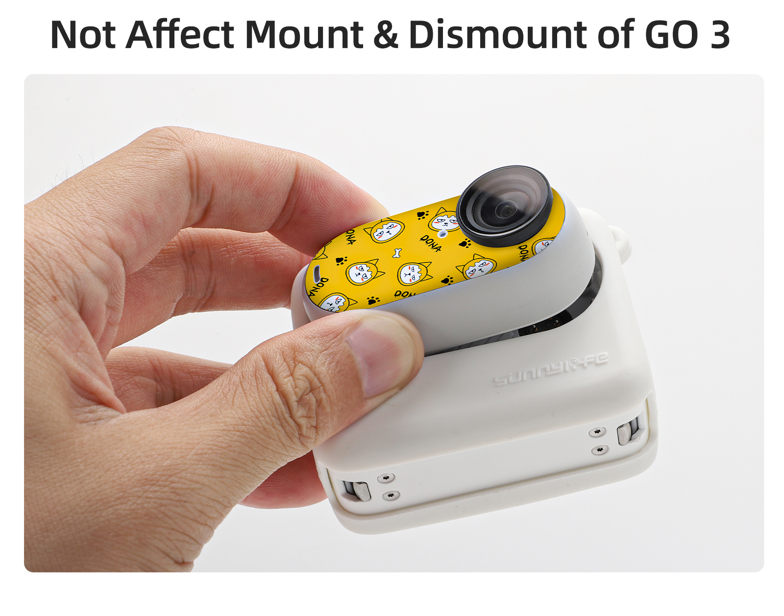 For Insta360 GO3 Silicone Case Camera Sticker Lens Cover Protective Case Lanyard