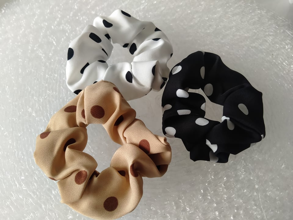 Dây buộc tóc, cột tóc scrunchies phong cách Hàn Quốc dễ thương