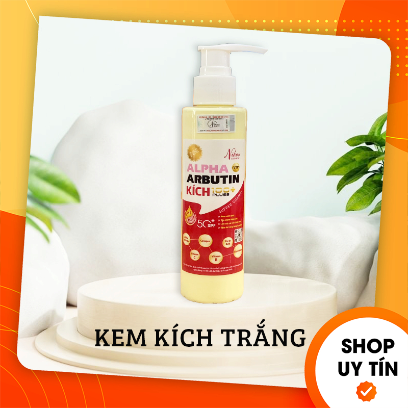 Kem Kích Trắng 100 Alpha Abutine Nikos Beauty - Thanh Nhi Nicos