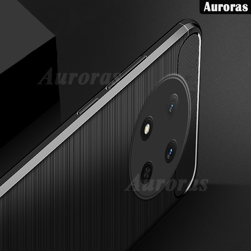 For Honor X9C Phone case Carbon Fiber Soft TPU Silicone Anti-fingerprint Shockproof Business Protection For Honor X9C 5G Cover casing HP.