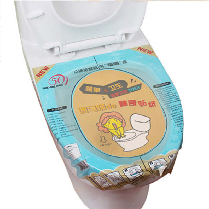 36 x 45cm Plastic Toilet Disposable Sticker Plunger Dredge Easy Fix Clogged Film Safe Clean Tool.