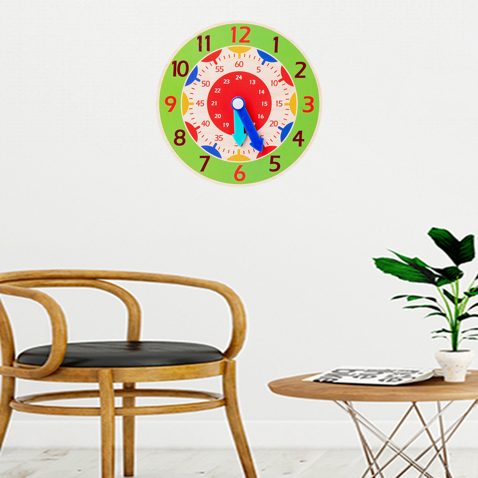 Clock Toy Creative Cultivate Time Concept Wood Teaching Children Toy ...
