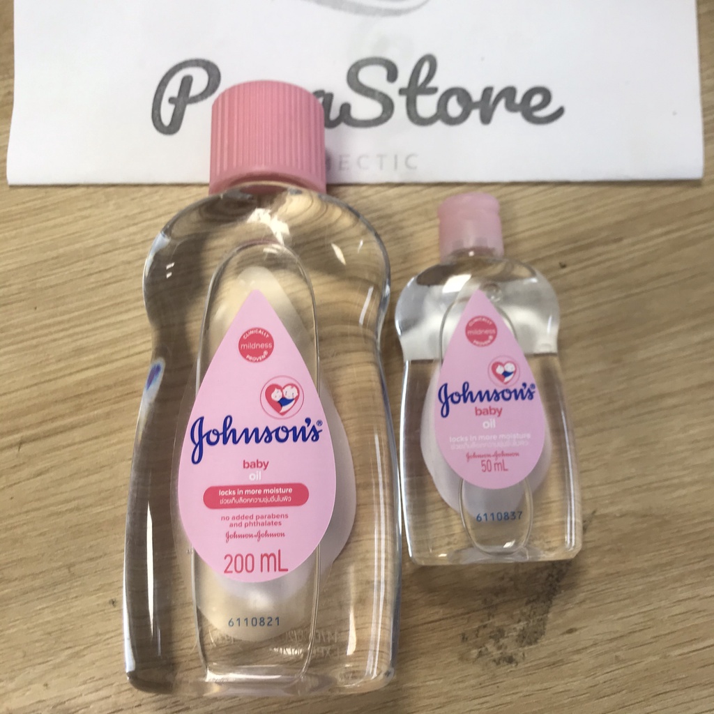 Johnson baby oil 200ml-50ml-pegastore