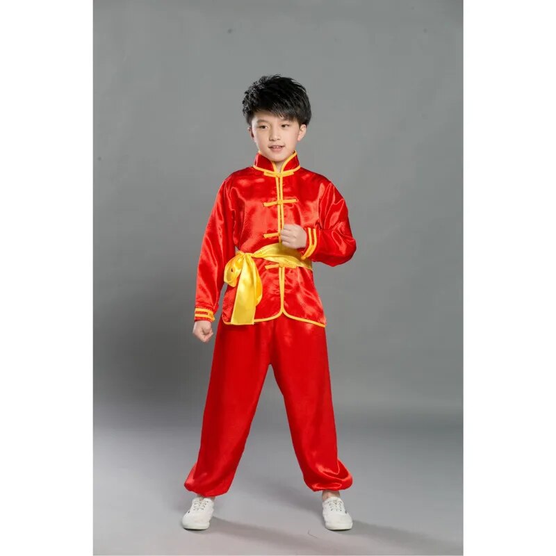 New Chinese Traditional Wushu Uniforms Costume Children Boys Girls ...