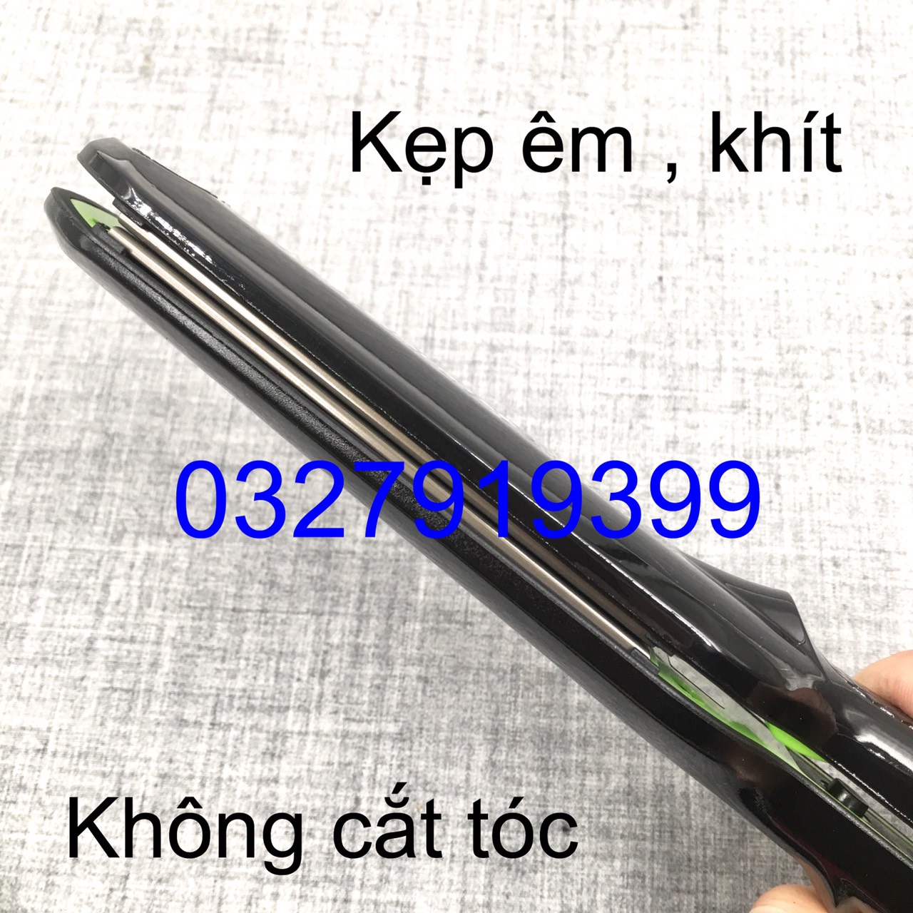 HQ Máy Bấm Tóc Dập Xù IC 878 - Chức Năng Bảo Vệ Quá Tải, Bề Mặt Ceremic Chống Dính, Tiết Kiệm Thời Gian Và Điện, Dài 26.5cm, Màu Đen Nhám