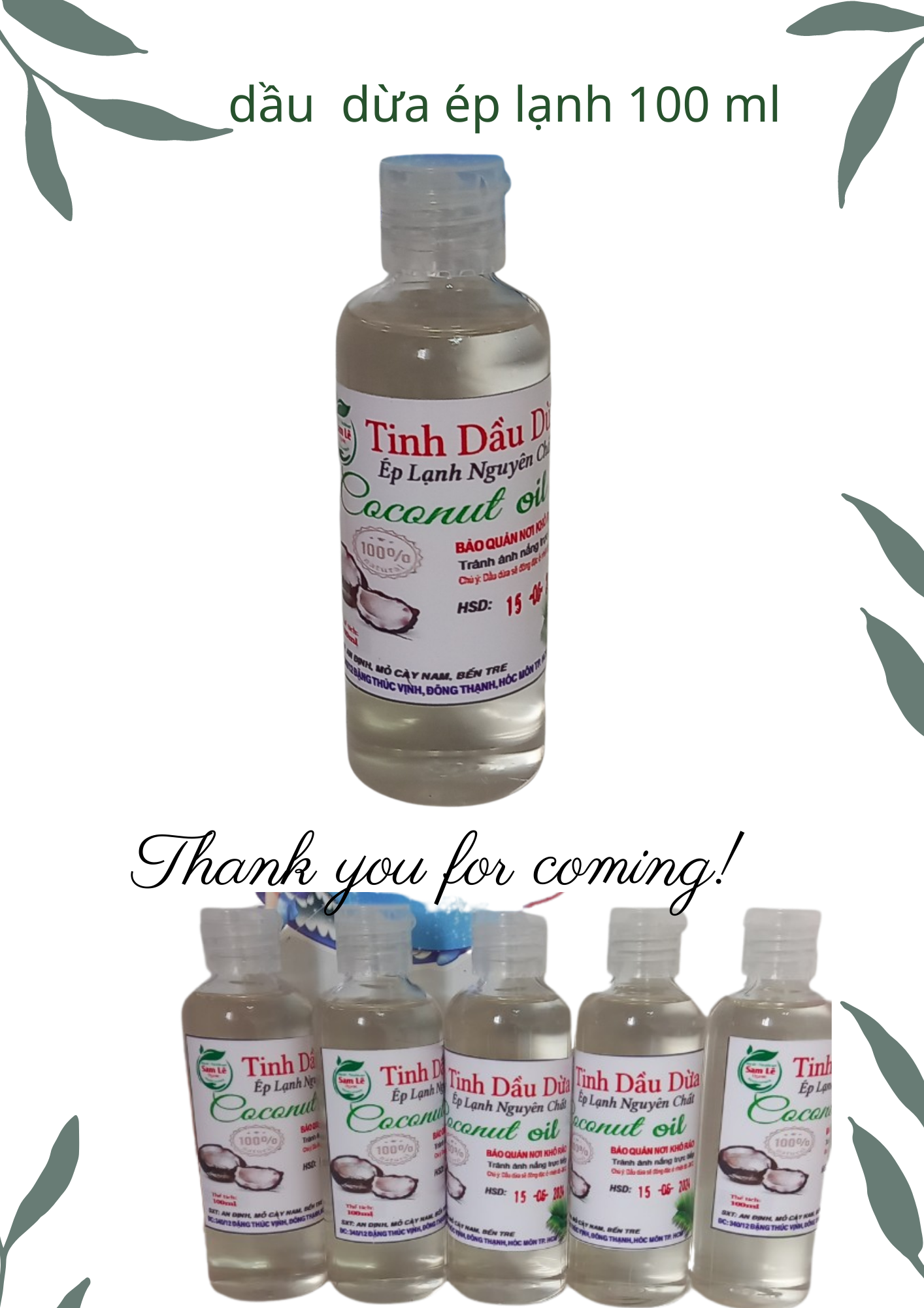 DẦU DỪA ÉP LẠNH 100ML