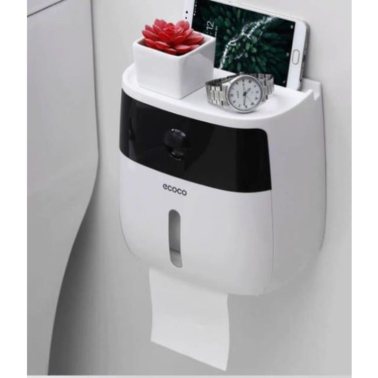 Ecoco 1804 2-in-1 Toilet Paper Holder