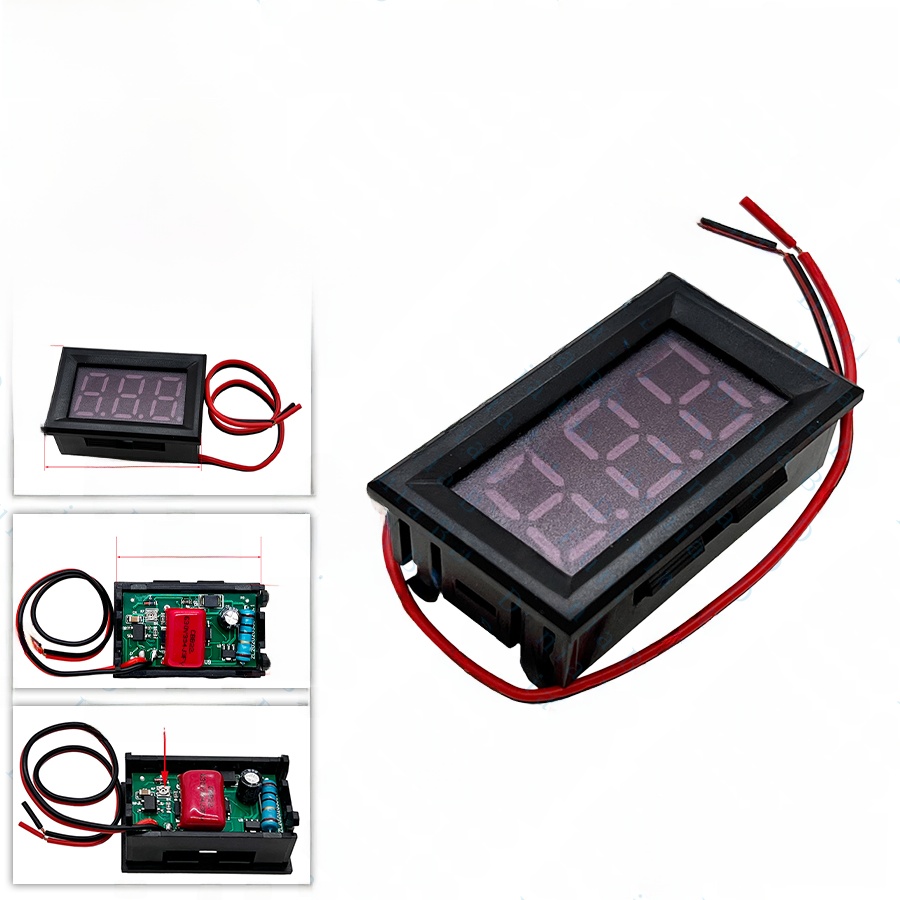 AC 70-500V Digital Voltmeter Voltage Meter Volt Instrument Tool 2 Wires 0.56" LED Display 110V 220V DIY