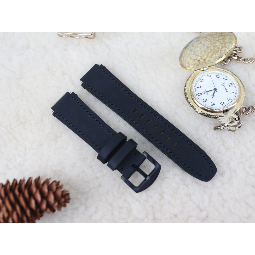 Dây da thay thế đồng hồ Casio AE1200 da bò sáp handmade