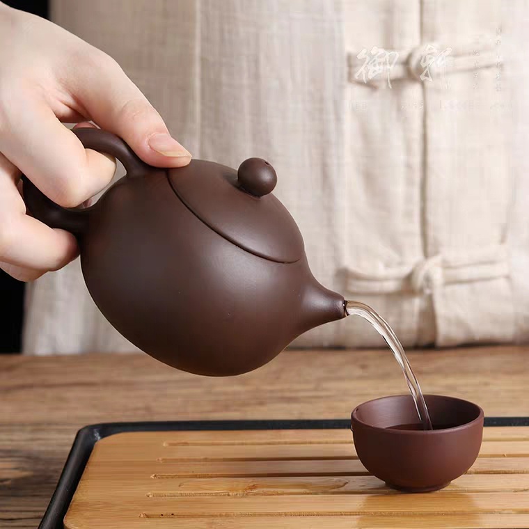 12-piece premium purple clay tea set (black red brown), cup tea set