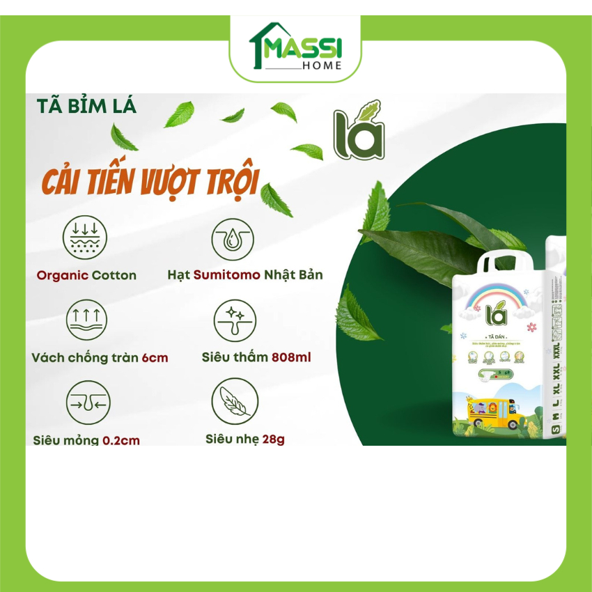 Tã Bỉm Quần Lá Tã Bỉm Quần Siêu Mỏng Siêu Nhẹ 28g (S68,M58,L54,Xl50,XXl46,XXXl44)