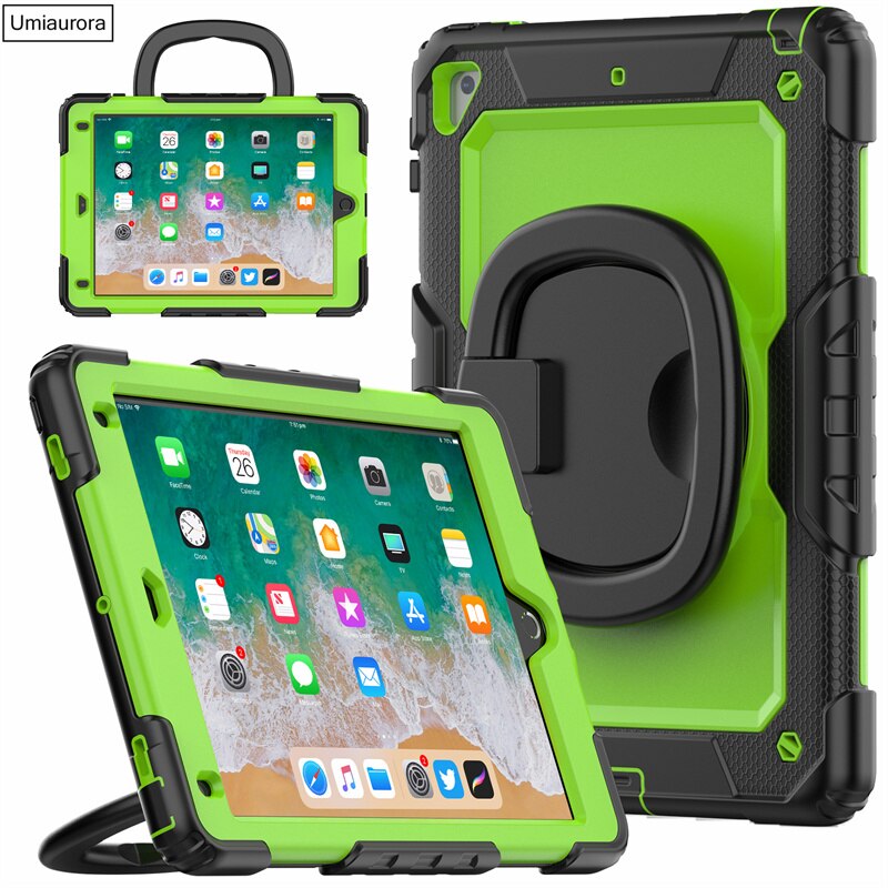 For ipad 10th gen air 10.9 mini 4 5 6 9.7 7th 8th 9th 10.2 pro 11 case kids silicone pc shockproof pull ring stand tablet cover