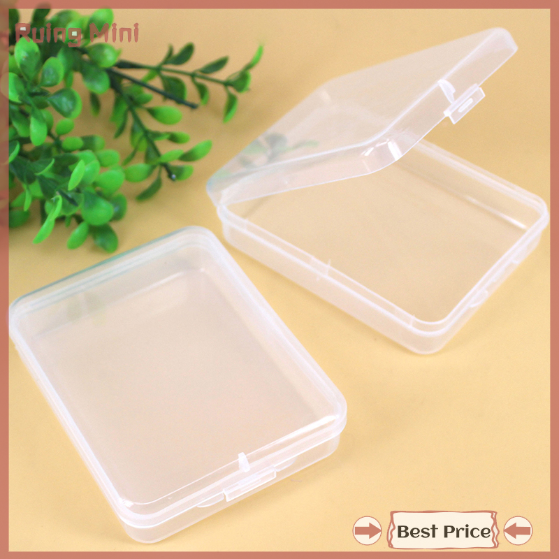 Ruing INS Transparent Plastic Storage Box Photocards Small Card Storage Box Desk Organizer Box Classification Box Stationery Box