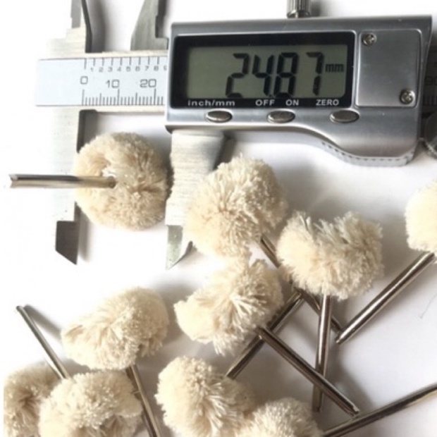 chổi đánh bóng bằng len mềm 25mm cán 3mm/2.35mm