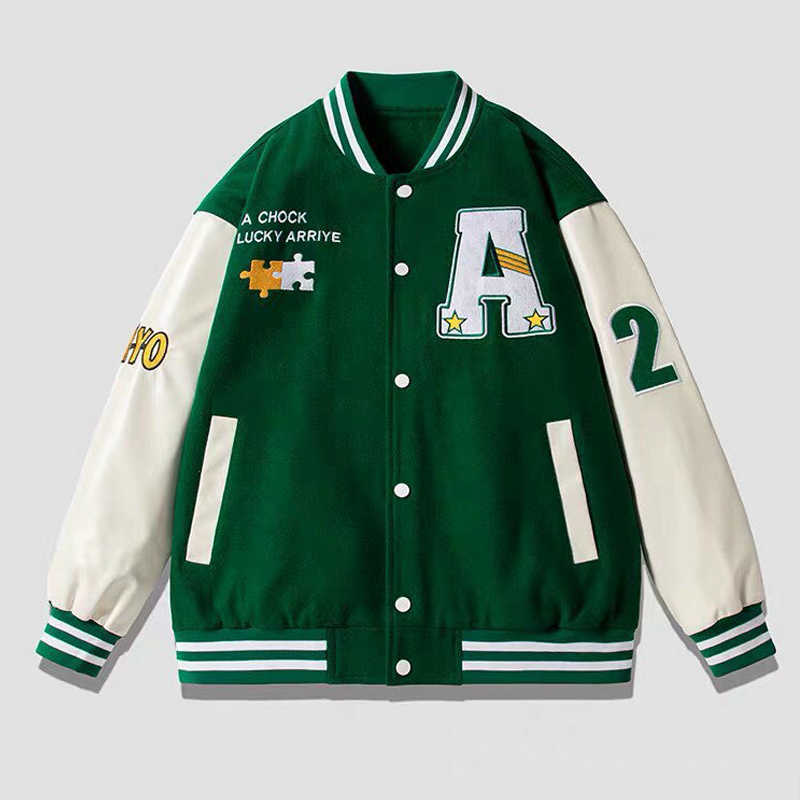 Áo khoác varsity jacket A28 bomber bóng chày basic nam nữ form rộng