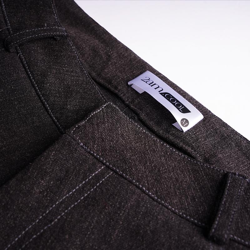 Quần Short Nữ Cạp Cao Kiểu Basic Chất Liệu Jean Dày Dặn 2AM
