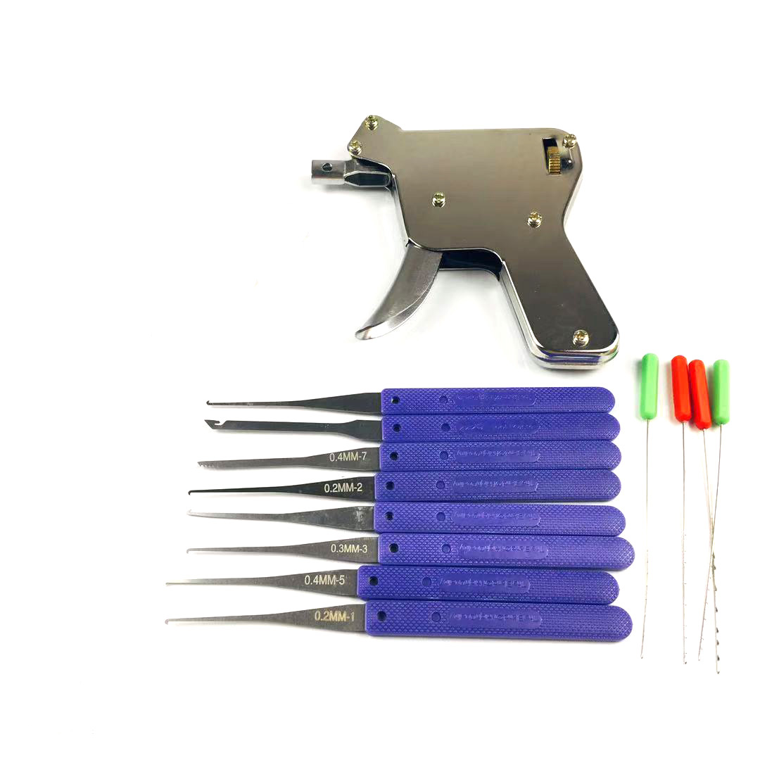 【TopazTrove】Locksmith Tools Lock with Transparent Practice Locks Broken Key Extractor Pick Tool Great Lock Pick Practice Set. 