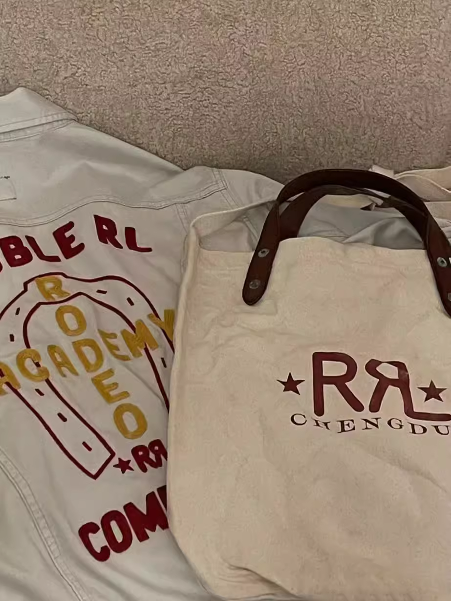 HKJUS] RRL American retro Chengdu limited canvas bag old