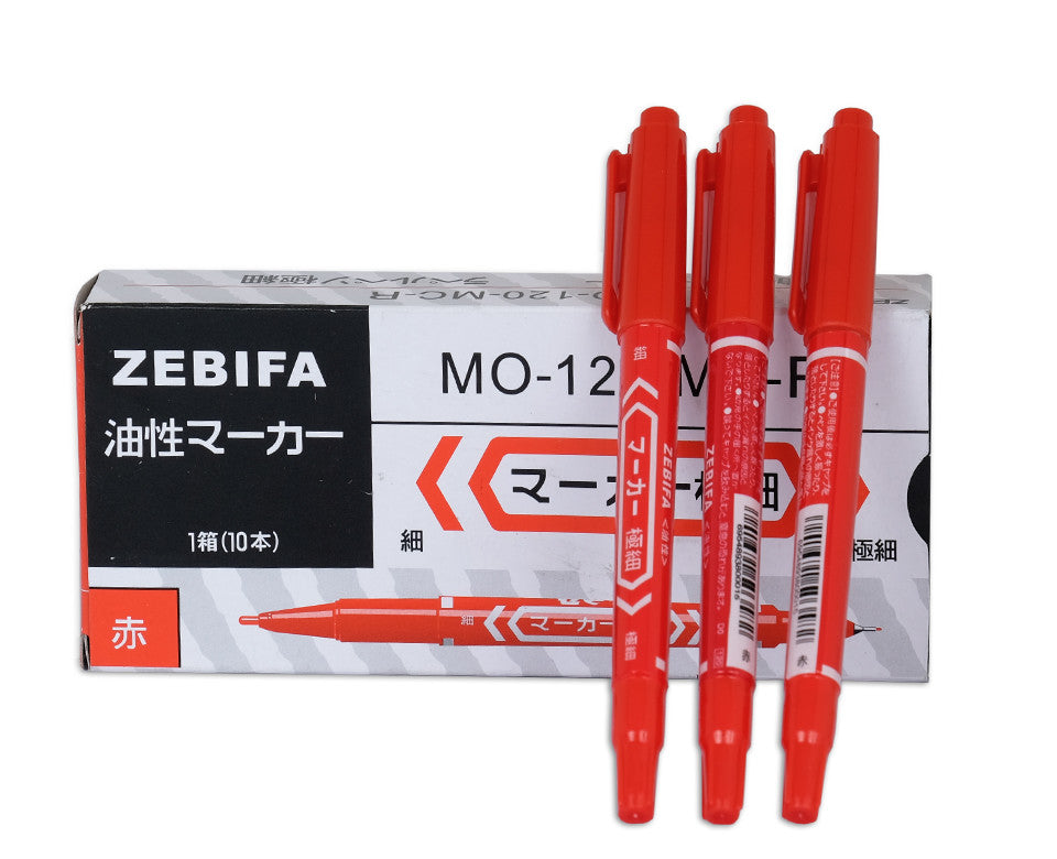 Hộp 10 cây bút lông dầu kim 2 đầu zebifa mo.120