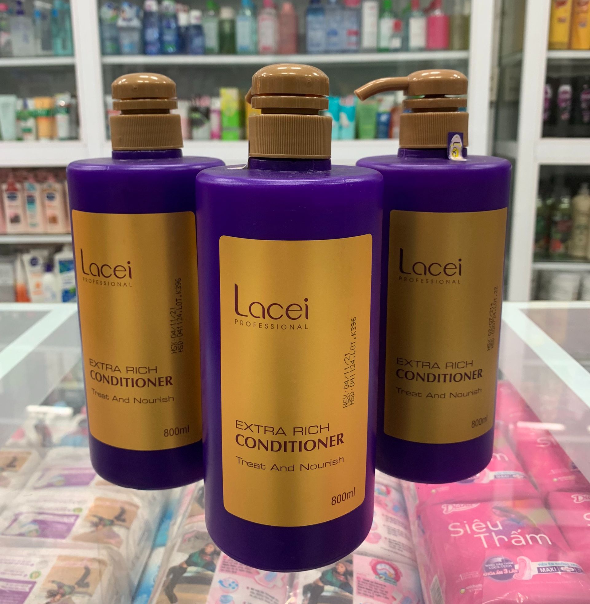 [HCM]Cặp gội xả Lacei Extra Rich 800ml
