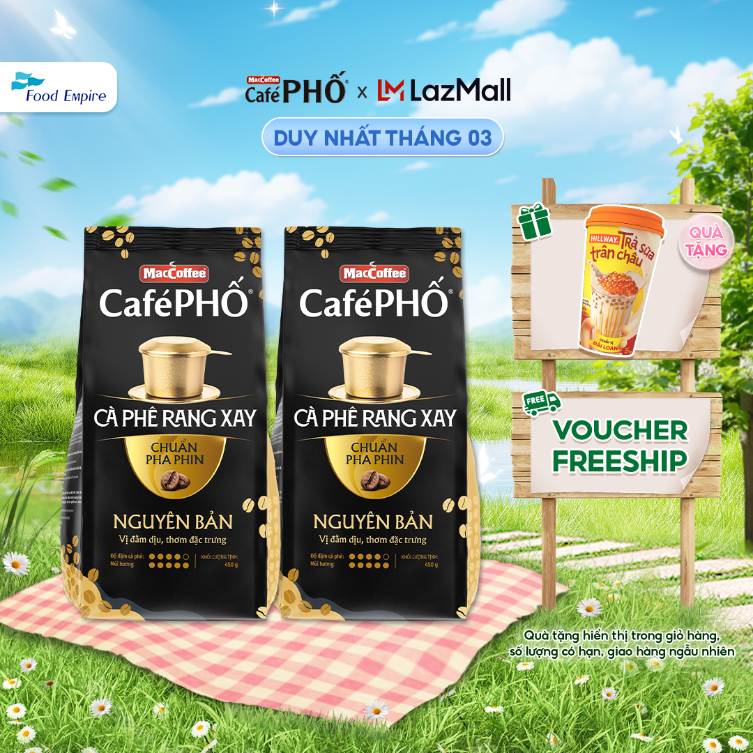 Combo 2 Túi cà phê Phố Rang Xay - MacCoffee 450gr