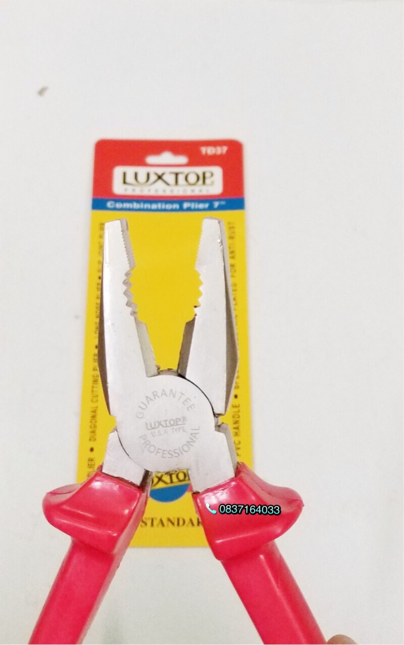 Kìm điện LUXTOP -  tay màu đỏ  8/200mm